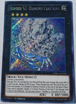 Yugioh 1x Number 52: Diamond Crab King WIRA-EN050 Secret Rare 1st Ed Near Mint - Image 2