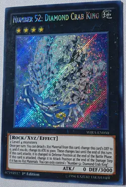 Yugioh 1x Number 52: Diamond Crab King WIRA-EN050 Secret Rare 1st Ed Near Mint - Image 3