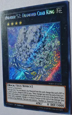 Yugioh 1x Number 52: Diamond Crab King WIRA-EN050 Secret Rare 1st Ed Near Mint - Image 4