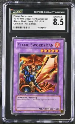 Flame Swordsman *CGC NM/MINT+ 8.5* 1st Ed * POP 1 * SDJ-024 * 2003 * Yugioh - Image 1