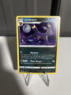Pokemon TCG Umbreon SWSH129 Black Star Promo Card Cosmos Holo HD Swirl NM - Image 2