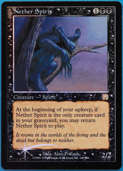 Nether Spirit FOIL Mercadian Masques NM Black Rare CARD (507220) ABUGames - Image 1