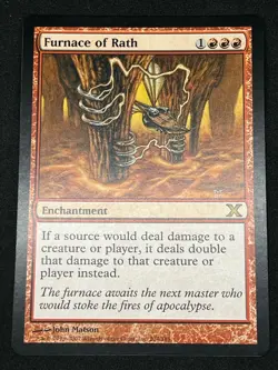 Magic the Gathering MTG Furnace of Rath Red Core Set Tenth Edition Rare - Image 1