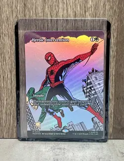 MTG Marvel's Spider-Man HEROIC INTERVENTION Foil Borderless Mythic #0034 - Image 1