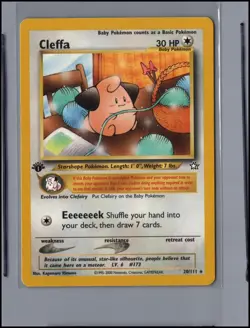 Pokemon Card Cleffa (20/111) Neo Genesis Rare Non-Foil 1st edition - Image 1