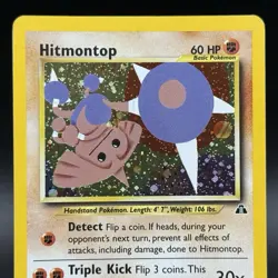 Hitmontop - 3/75 - Pokemon Neo Discovery Unlimited Holo Rare Card WOTC LP - Image 2