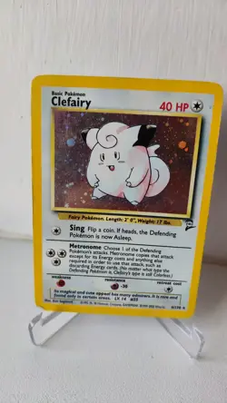 Clefairy 6/130 - Base Set 2 (2000) Vintage WOTC Holo Rare Pokemon Card - MP - Image 1