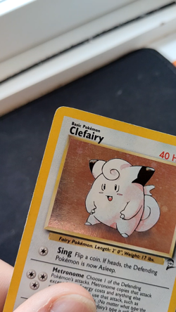 Clefairy 6/130 - Base Set 2 (2000) Vintage WOTC Holo Rare Pokemon Card - MP - Image 2