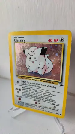 Clefairy 6/130 - Base Set 2 (2000) Vintage WOTC Holo Rare Pokemon Card - MP - Image 3