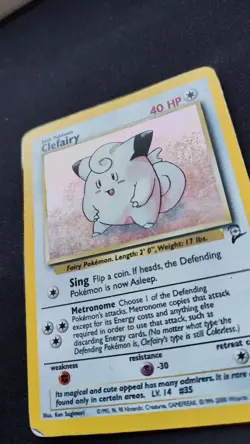 Clefairy 6/130 - Base Set 2 (2000) Vintage WOTC Holo Rare Pokemon Card - MP - Image 5