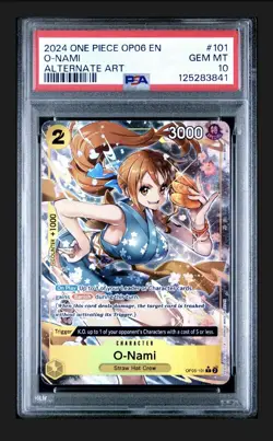 PSA 10 - O-Nami OP06-101 Alternate Art 2024 One Piece Graded Card - Image 1