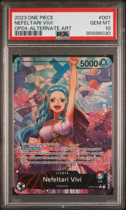 NEFELTARI VIVI OP04-001 ALTERNATE ART, PSA 10 GEM MINT, 2023 ONE PIECE CARD GAME - Image 1