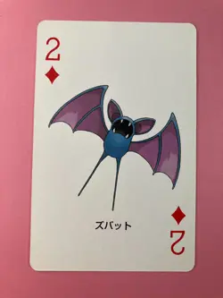 Zubat pokemon Playing Poker Card Fire Red Charizard Nintendo Japanese - Image 2