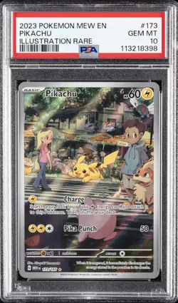 2023 POKEMON MEW EN-151 ILLUSTRATION RARE #173 PIKACHU PSA 10 - Image 1
