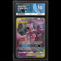 Mewtwo & Mew GX 71/236 Unified Minds ACE 10 GEM MINT PERFECT SUB GRADES Pokemon - Image 1