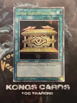 RA02-EN052 "Gold Sarcophagus" Quarter Century Secret Rare YuGiOh! NEW - Image 1