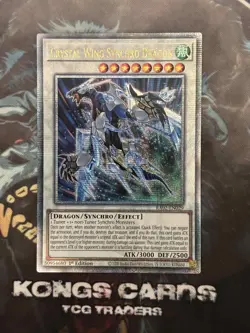 RA02-EN029 Crystal Wing Synchro Dragon Quarter Century Secret Rare YuGiOh! NEW - Image 1