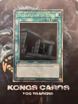RA02-EN056 "Preparation of Rites" Quarter Century Secret Rare YuGiOh! NEW - Image 1