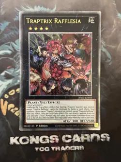 RA02-EN034 "Traptrix Rafflesia" Quarter Century Secret Rare YuGiOh! NEW - Image 1