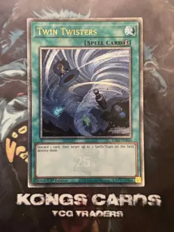 RA02-EN060 "Twin Twisters" Quarter Century Secret Rare YuGiOh! NEW - Image 1