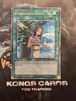 RA02-EN058 "Forbidden Lance" Quarter Century Secret Rare YuGiOh! NEW - Image 1