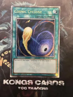RA02-EN061 "Cosmic Cyclone" Quarter Century Secret Rare YuGiOh! NEW - Image 1