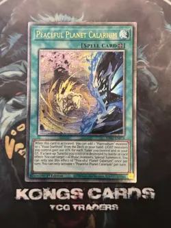 RA02-EN074 "Peaceful Planet Calarium" Quarter Century Secret Rare YuGiOh! NEW - Image 1