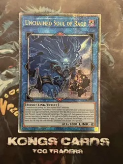 RA02-EN041 "Unchained Soul of Rage" Quarter Century Secret Rare YuGiOh! NEW - Image 1