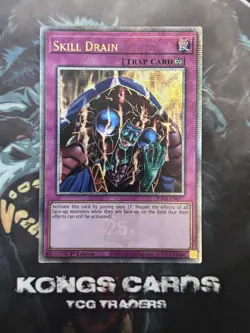 RA02-EN077 "Skill Drain" Quarter Century Secret Rare YuGiOh! NEW - Image 1