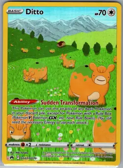 Ditto GG22/GG70 Crown Zenith: Galarian Gallery - Pokemon Card - NM - Image 1