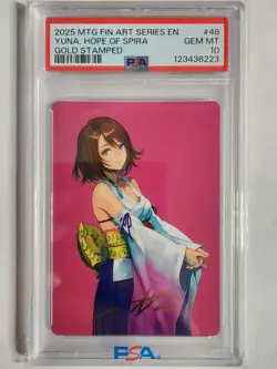 Yuna, Hope of Spira Art Card (Gold-Stamped) Art Series: Final Fantasy PSA 10 - Image 1