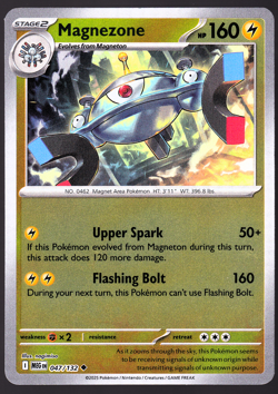 Magnezone Mega Evolution 047/132 Reverse Holo Pokemon TCG Card NM - Image 1