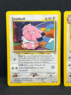 Pokemon Tcg Snubbull 74/111 & Granbull 37/111 Neo Genesis Unlimited Non Holo - Image 2