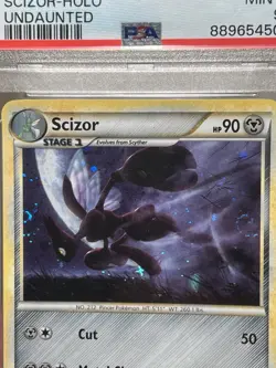 2010 POKEMON HEARTGOLD & SOULSILVER UNDAUNTED #7 SCIZOR-HOLO PSA 9 MINT - Image 3
