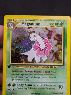 Pokemon TCG 2000 Neo Genesis Meganium 10/111 1st Edition Holo WOTC LP-NM - Image 5