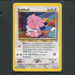 Pokemon TCG Snubbull 74/111 WotC Neo Genesis Regular Common Card EN-LP 2000 - Image 1