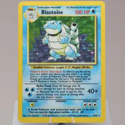 Pokemon TCG - Blastoise 2/102 Base Set Holo Rare WOTC 1999 - MP - Image 2