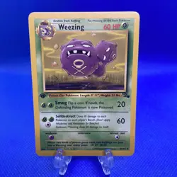Weezing Pokemon TCG 1st Edition Fossil 45/62 NM Vintage clean never played - Image 1