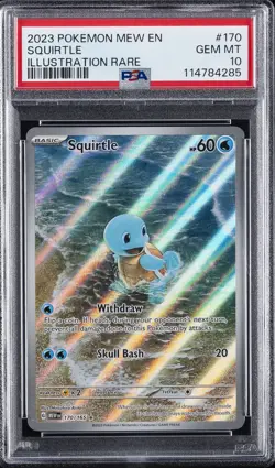 2023 POKEMON MEW EN-151 ILLUSTRATION RARE #170 SQUIRTLE PSA 10 - Image 1
