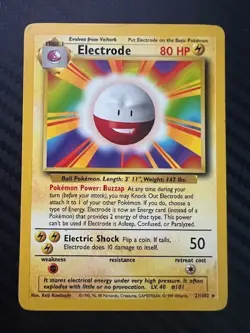 Pokemon TCG Electrode 21/102 Rare Base Set Unlimited MP - Image 1