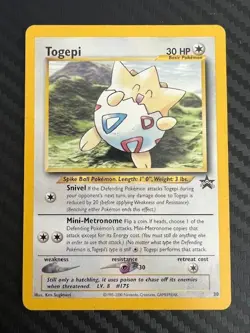 Pokemon TCG Togepi Wizards Black Star Promos 30 Regular Promo MP/HP - Image 1