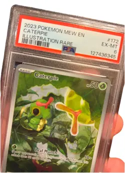 2023 Pokemon 151 Caterpie 172/165 Holo Illustration Rare PSA Ex-Mt 6 [POP 34] - Image 3