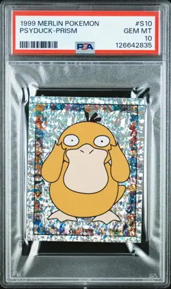 1999 MERLIN POKEMON #S10 PSYDUCK-PRISM PSA 10 - Image 1