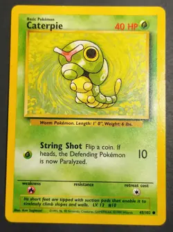 Pokemon Base Set WOTC common - Caterpie 45/102 - Near Mint/Mint - Image 1