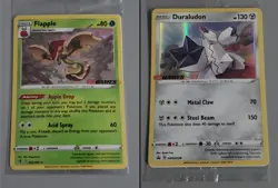 Pokemon Promo Lot Of 2 - EB Sealed Stamped Duraludon, Flapple NM - Image 1