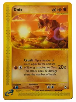 Onix - Aquapolis 98/147 2002 - E Reader - Pokemon TCG - WOTC - NM - Image 1