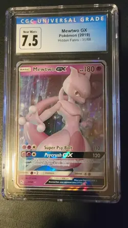 Pokemon TCG Mewtwo GX Hidden Fates 31/68 Holo Ultra Rare - Image 1