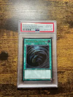 Yu-Gi-Oh! Astral Pack 8 Mystical Space Typhoon Ultimate Rare #EN002 PSA 10 - Image 1