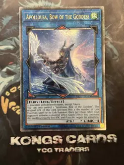 RA02-EN040 "Apollousa, Bow of the Goddess Quarter Century Secret Rare YuGiOh - Image 1