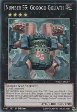 Yugioh! Number 55: Gogogo Goliath - WSUP-EN007 - Super Rare - 1st Edition Near M - Image 1